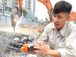 Thi công khoan cấy thép chờ cho dự án tại Hầm chui Lê Văn Lương bằng keo Ramset G5 Pro